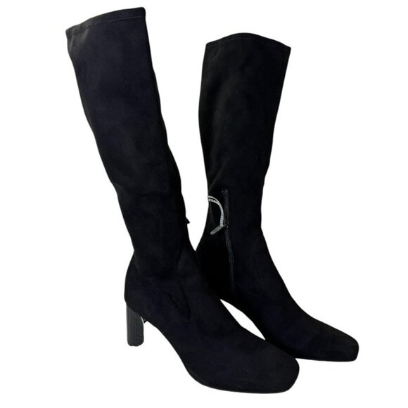 Donald Pliner Florish Stretch Square Toe Block Heel Tall Boots •Size 9M • NWT - Picture 11 of 16